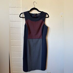 The Limited Collection Womens Dress Color Block Sleeveless Navy Gray Size 4